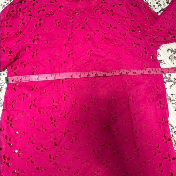 J. Crew Hot Pink Eyelet Dress - Picture 4 of 6